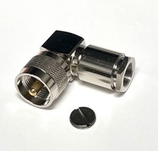 UHF Male PL259 Right Angle Clamp LMR400 RG8 RG213 RF Connector USA High Quality
