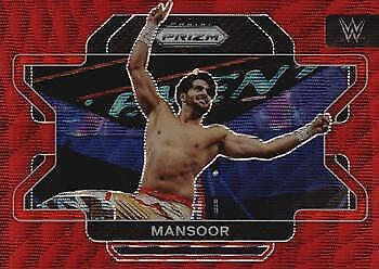 Mansoor 2022 WWE Prizm - Ruby Wave #66 -