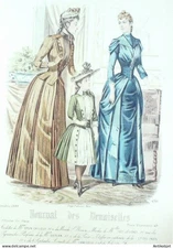 J.Demoiselles 1889 Fashion Engraving # 4745 (Old Fashion Plate)