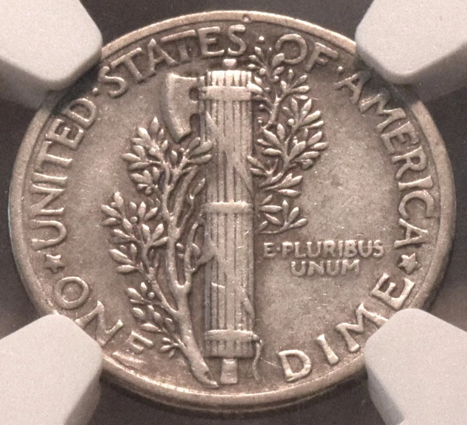 1942/1 10C NGC VF 30 Mercury Silver Dime, 42 over 1, Scarce Error Type Looks XF - Image 4 of 4
