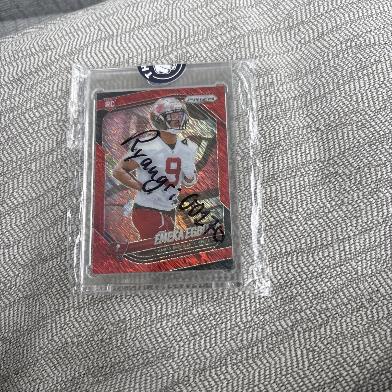 2025 Panini Prizm - Rookies Emeka Egbuka #351 Red Shimmer Prizm /49 (RC)