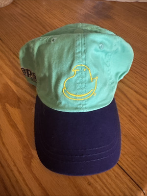 Peeps Brand Chick Baseball Cap Hat Easter Candy Adjustable Green & Blue