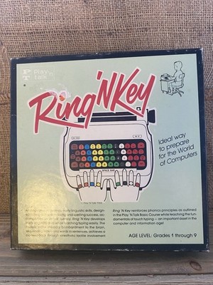VTG Play  N Talk Ring  N Key MCM Typing System LP Record Stickers Rings