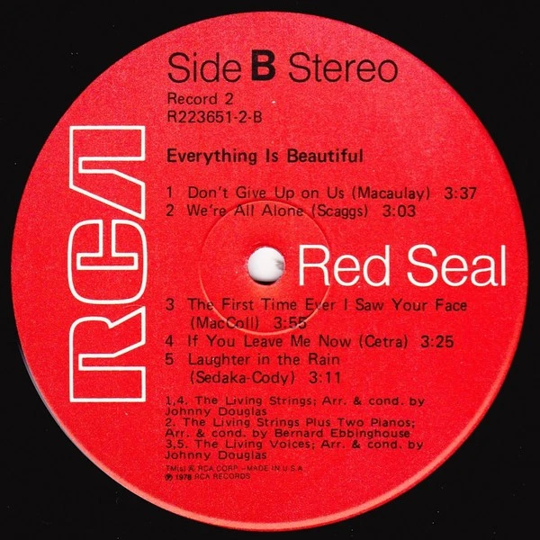 The Living Strings* And The Living Voices* - Everything Is Beautiful (2xLP, Comp - Image 4 of 4