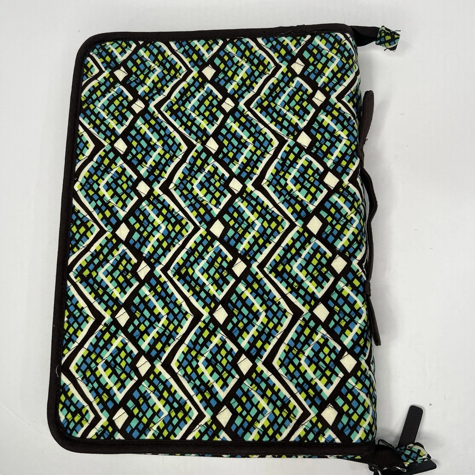 NUEVO SIN ETIQUETAS Vera Bradley Tablet Domador Viaje Colgante Joyería Cosméticos Marrón Bolso Acolchado Foto 4 de 4