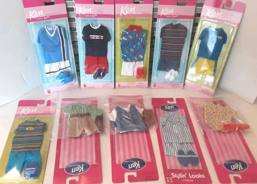 10 Vtg Mattel Ken Doll Clothes & Shoes Lot 7 NEW 3 NOB 1990s & 2000s