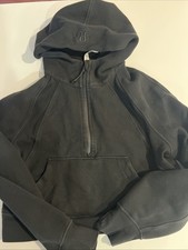 Lululemon Scuba Oversized Half-Zip Hoodie Black XS/S Cropped Pullover Sweatshirt