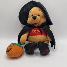 Vintage Disney  s Winnie The Pooh Witch POOH 8  Bean Bag Plush 2000 Halloween Toy
