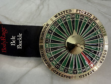 2012 Metal Body Rage 3 Gold Spinning Roulette Wheel Casino Drinking Belt Buckle 2012 Metal Body Rage 3 Gold Spinning Roulette Wheel Casino Drinking Belt Buckle