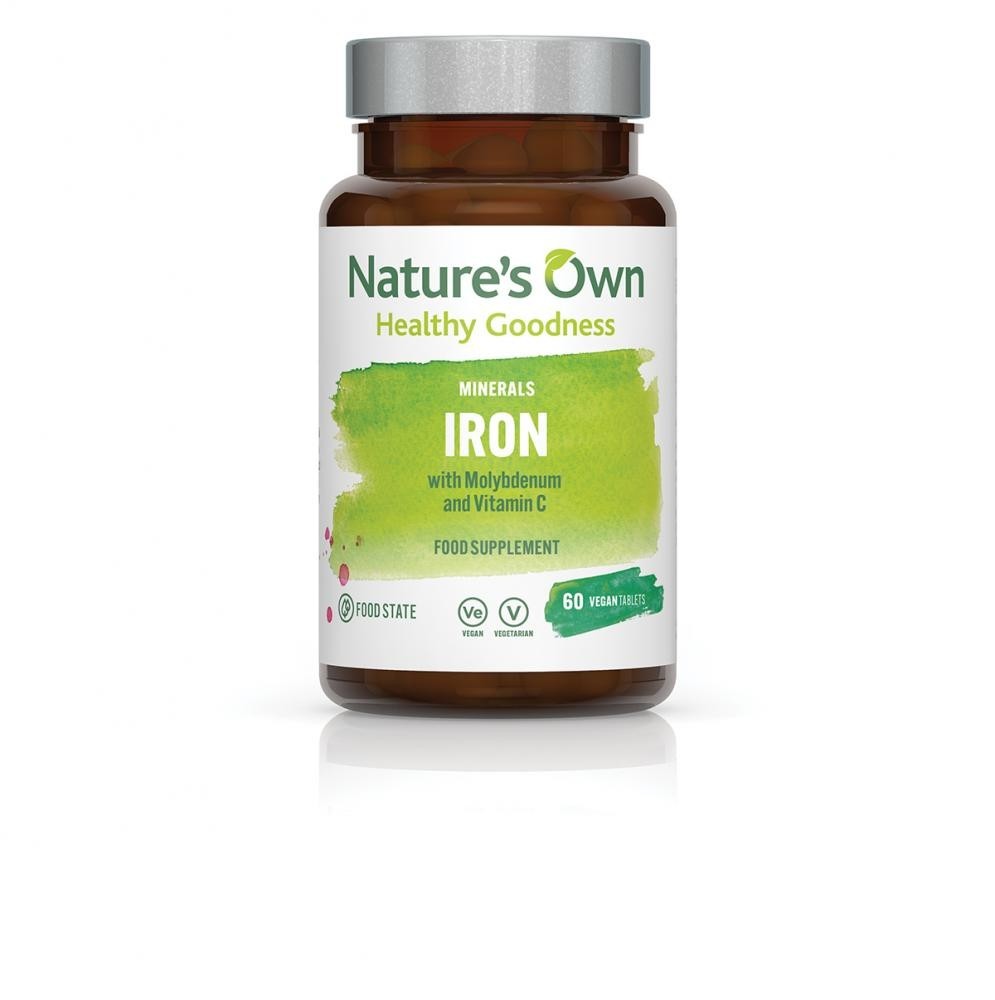 Nature's Own Iron with Molybdenum and Vitamin C - 60 Vegan Tablets