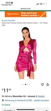 FASHION NOVA Dress Women 6 Red Satin Shiny Stretch 1 Dress