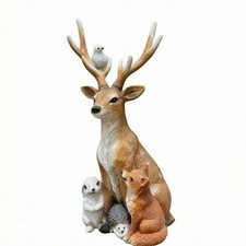 Seated Deer Figurine Realistic Details Wildlife Scene Figurine Easy to Clean