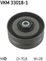 SKF VKM33018-1 Umlenk-/FüHrungsrolle FüR Keilrippenriemen Umlenkrolle