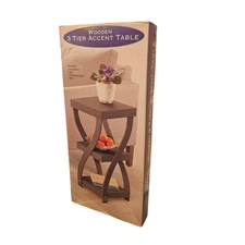 Twist Side End Table Modern Accent Table, Wood, 24" High 12" Wide - Light Gray