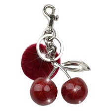 Cherry Keychain For Women Resin Silver Cherry Charm For Purse Bag Cute Handba...
