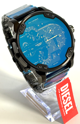 Digda様 DIESEL DZ7460 Mr Daddy 2.0 Chronogra Iridescent Blue Dial Black