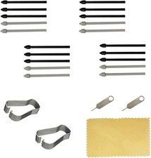  20pcs Pack Tab s6 s Pen Nibs Replacement Stylus Tips for Samsung Black/Gray