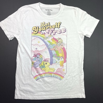My Little Pony Let Yourself Be Free White T-Shirt Women s Size M