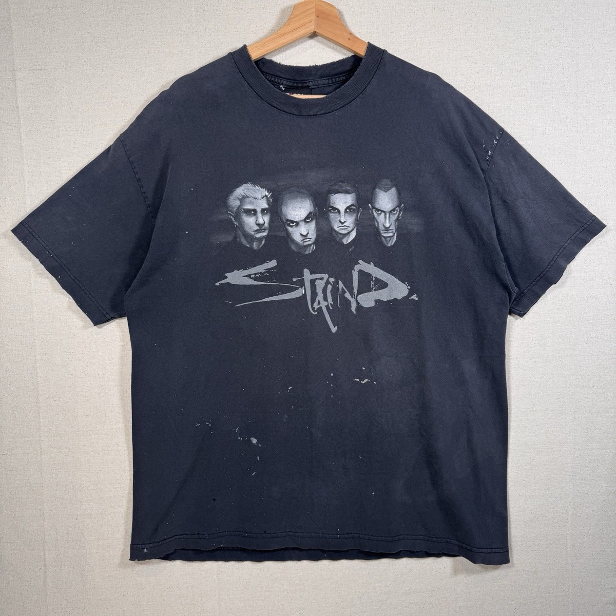 Staind Band T-Shirt Mens XL Black 1999 Rock Metal Grunge Music