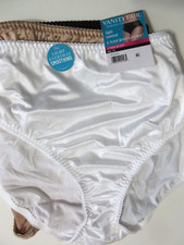 Vanity Fair Radiant 3-Pairs HI-CUT Brief Panties Nylon white black Plus 4XL/11