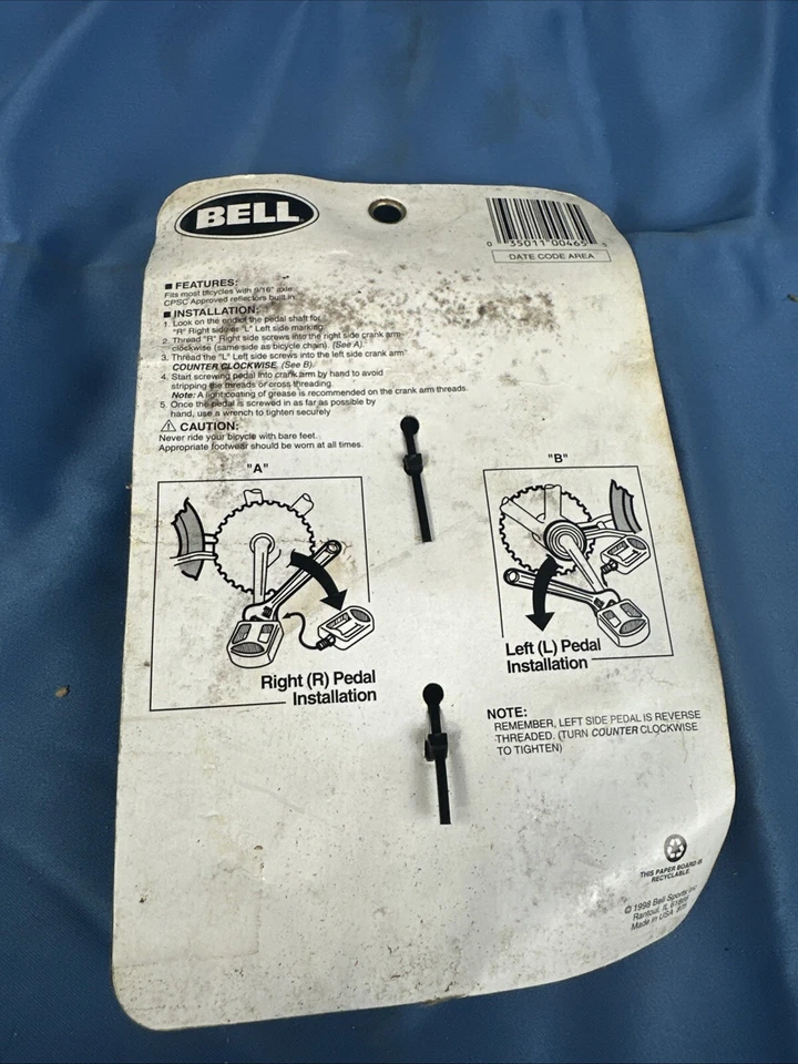 PEDALES BICICLETA 9/16" PEDALES CAMPANA HUSILLO PEDAL BICICLETA REPUESTO NUEVO Foto 2 de 2