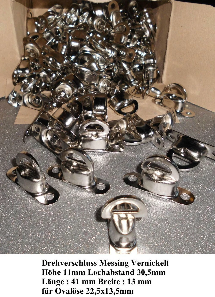 Ovalöse Messing Vernickelt 17 X 11 Mm - Planen-Müller GmbH
