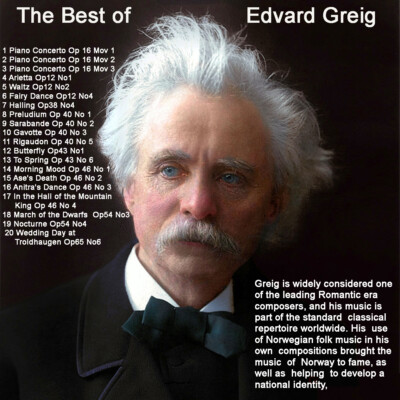 Edvard Greig PianoDisc Silent Drive Player Piano Solo CD, Floppy Disk USB Media