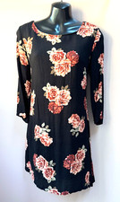 Forever 21 Black Elegant Floral Women Lady Dress Sz M