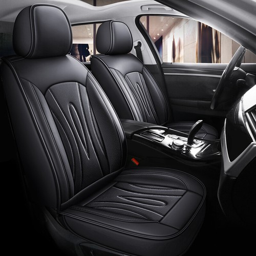 Full Set PU Leather Car Seat Covers For Mercedes-Benz - Front And Rear, Black, Universal Fit