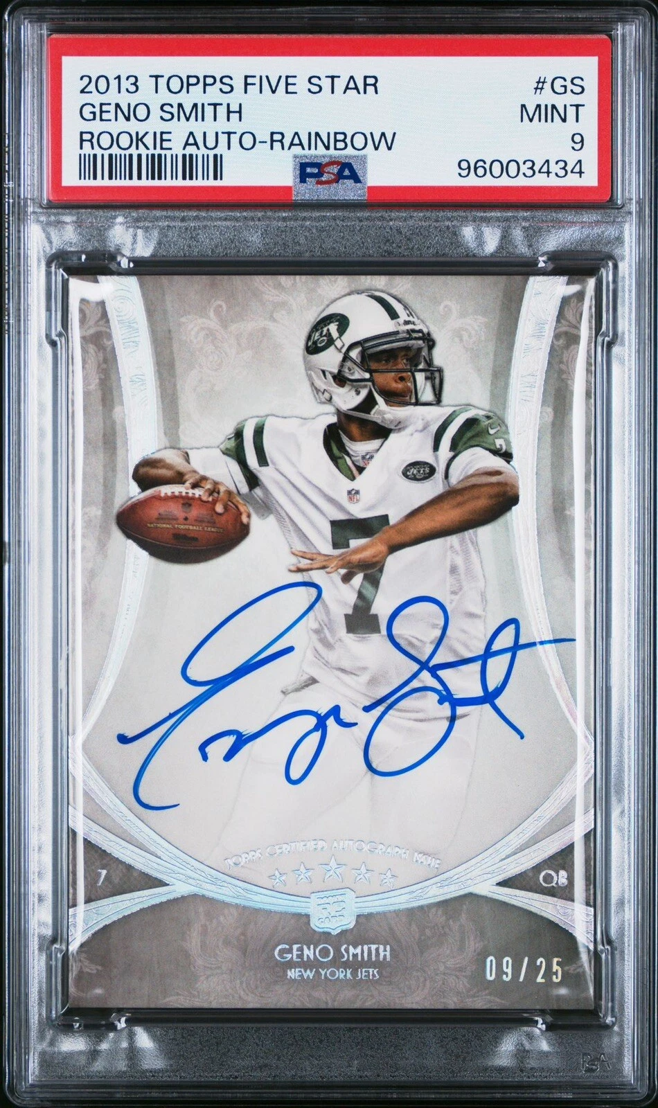 Geno Smith Topps Five Star Rookie Autographs #GS Rainbow