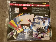 Pioneer 12 x 12 Sheet Protectors 10 White Scrapbook Pages 19 Open Package