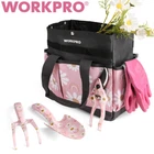 WORKPRO 5PIECE Heavy Duty Garden Tool Set Aluminum Gardening Tool Set w/Tool Bag