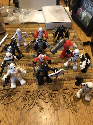 Huge Star Wars Galactic heroes Lot of (12) Figures & Weapons ￼2000's LFL Hasbro￼