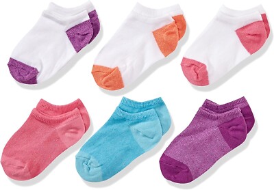 Fruit of the Loom Girls' No Show Socks with Softer Cushioning 6-Pack | eBay
