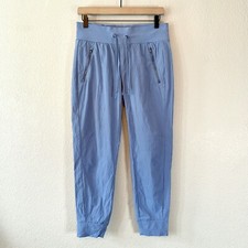 Athleta Women's 4 Drawstring Waist Nylon Jogger Pants Stretch Activewear Blue