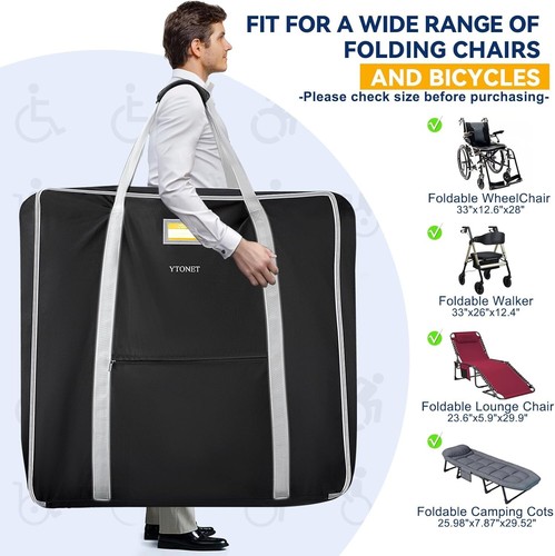 Wheelchair Bag, Wheelchair Accessories for Transport Lightweight Foldable, Wa... - Picture 4 of 9