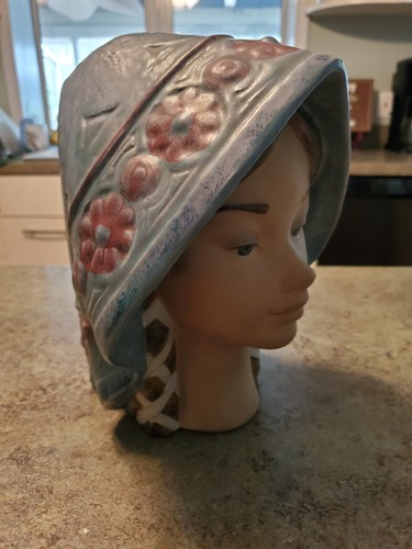 Vintage Large LLADRO 4946 Beautiful Girl with Scarf Matte Gres Finish 9.5" - Picture 6 of 10