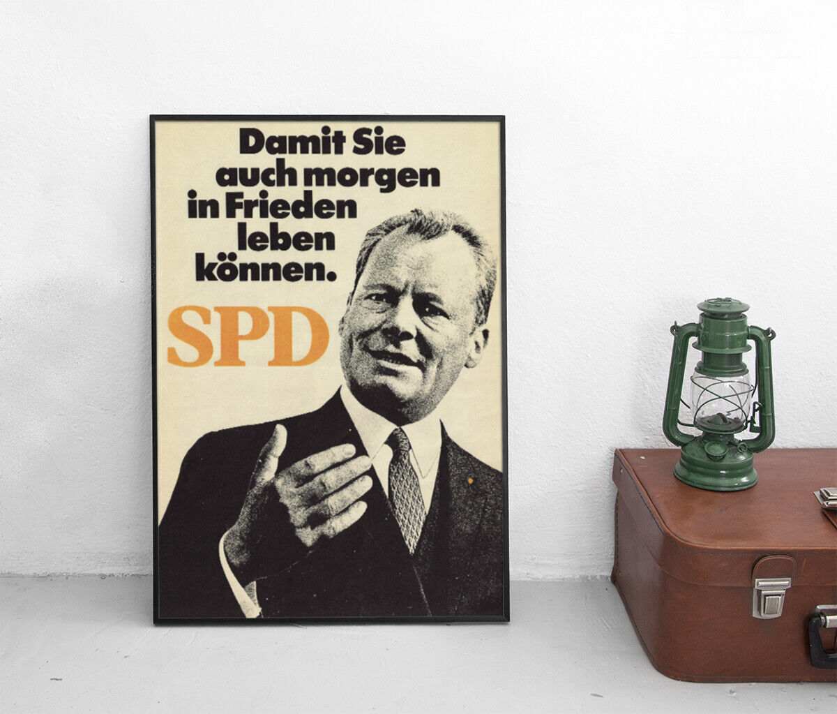 Plakat SPD Willy Brandt -Być w stanie żyć w pokoju- 1969 Plakat [59x84cm / DIN A1]