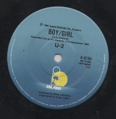 U2 Rare 1980 Aust Only 7" OOP Single + Bonus Promo Handbill "I Will Follow" - Picture 2 of 3