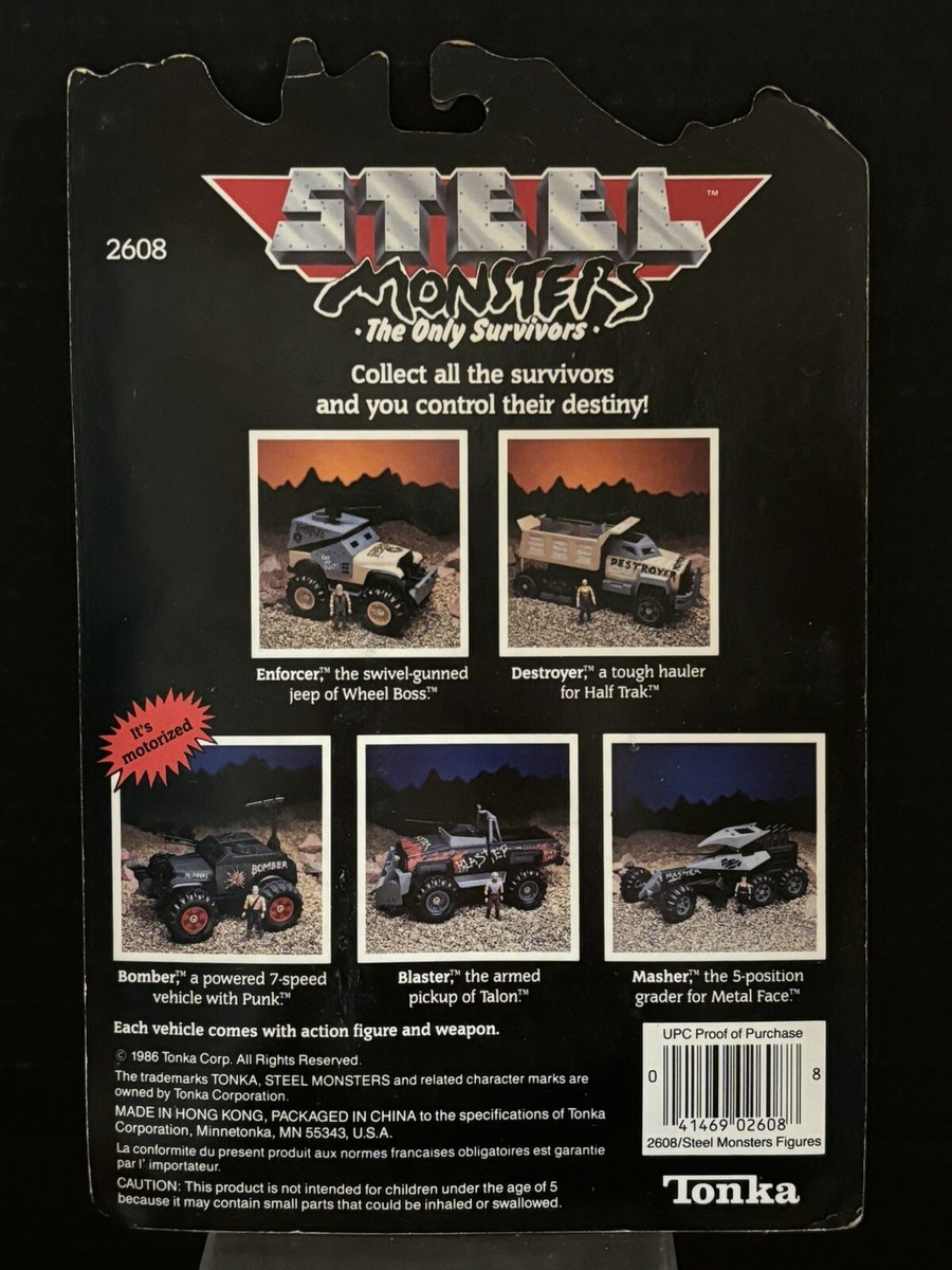 1986 RARE VINTAGE TONKA STEEL MONSTERS WHEEL BOSS LEADER ACTION