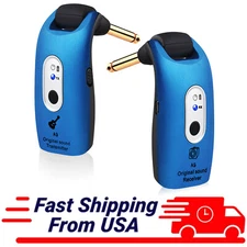 Upgraded 2.4GHz Guitar Wireless System Transmitter Receiver Rechargeable 100ft