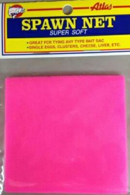 Atlas Mike's Super Soft Nylon Spawn Net 50 Precut 4'' Squares Choice of Colors