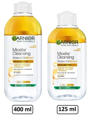 Garnier Skin Naturals Micellar Oil-Infused Cleansing Water for Waterproof Makeup