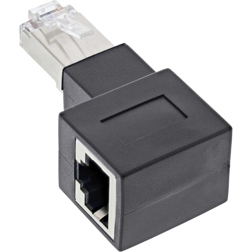 3 x InLine Patchkabel-Adapter Cat.6A RJ45 Stecker/Buchse 90° rechts gewinkelt