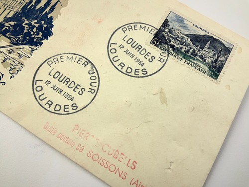 Lourdes 1954 FDC First Day Cover France Republique Francaise HH343 - Picture 7 of 7