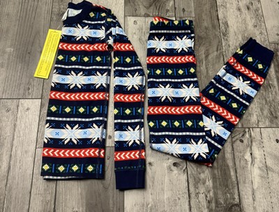 Hanna Andersson Scandi Snowflake Fair Isle Long John Pajamas 140 10 New NWT