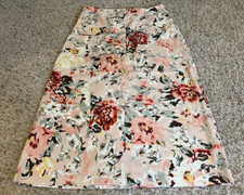 Mare Mare x Anthropologie Utility Midi Skirt Pink Floral Womens Size Medium