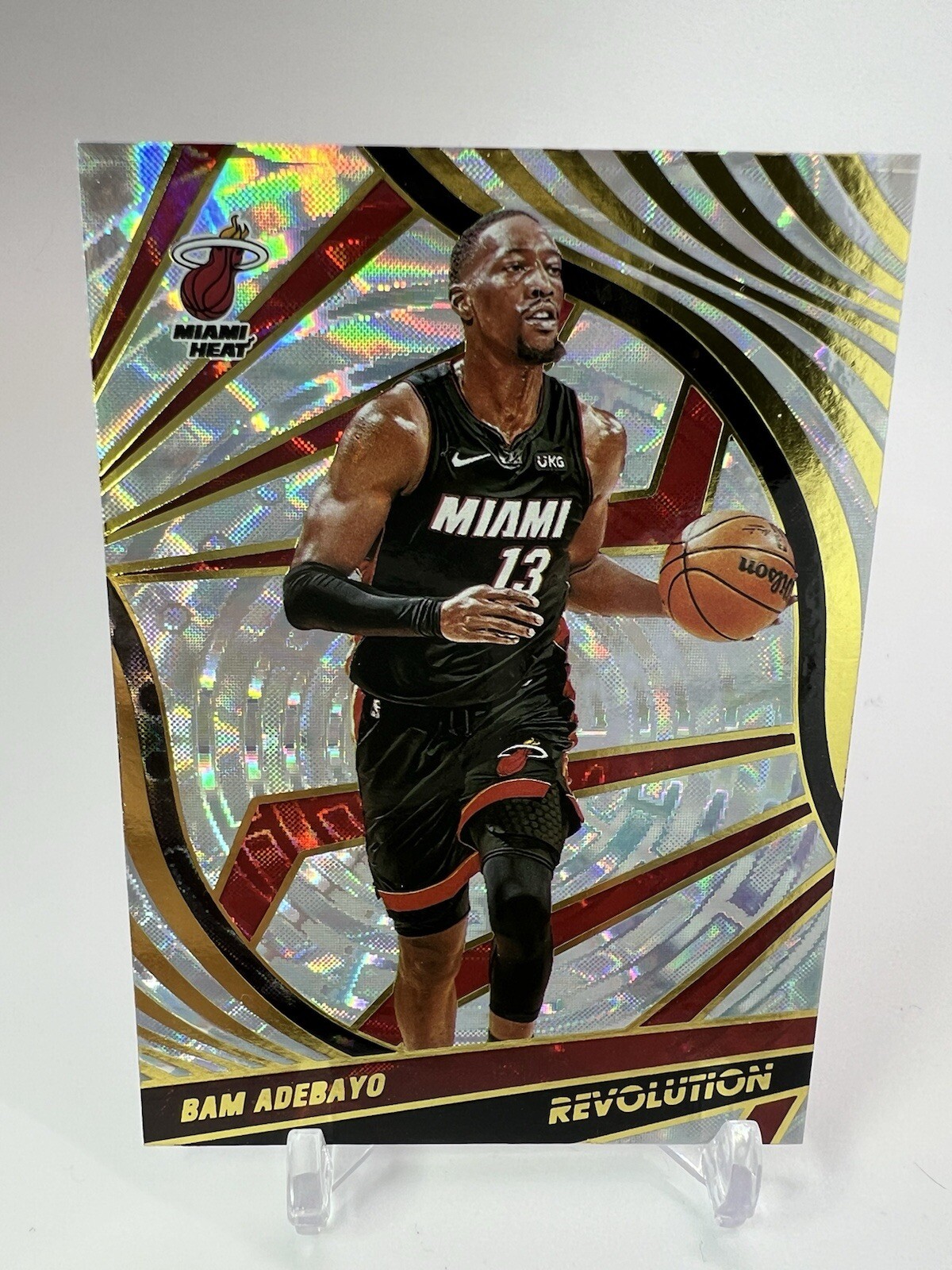 2021-22 Panini Revolution Bam Adebayo #49 Fractal Parallel - Miami Heat