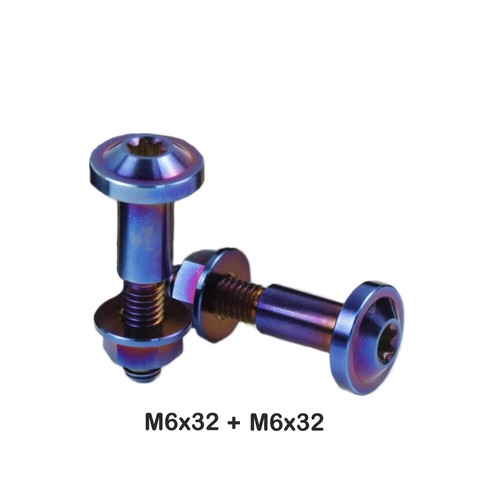 Universal brake handle tie rod Fixed 2 pcs Titanium screw Bolts M6 step 8 turn 6 - Picture 13 of 26