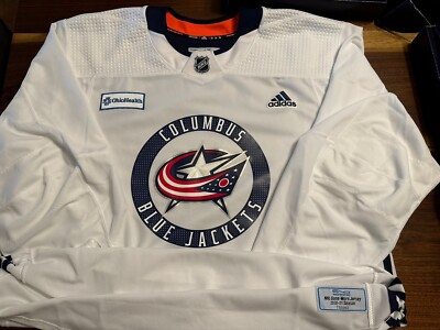 Adidas Zach Werenski Game Worn Practice Jersey Columbus Blue